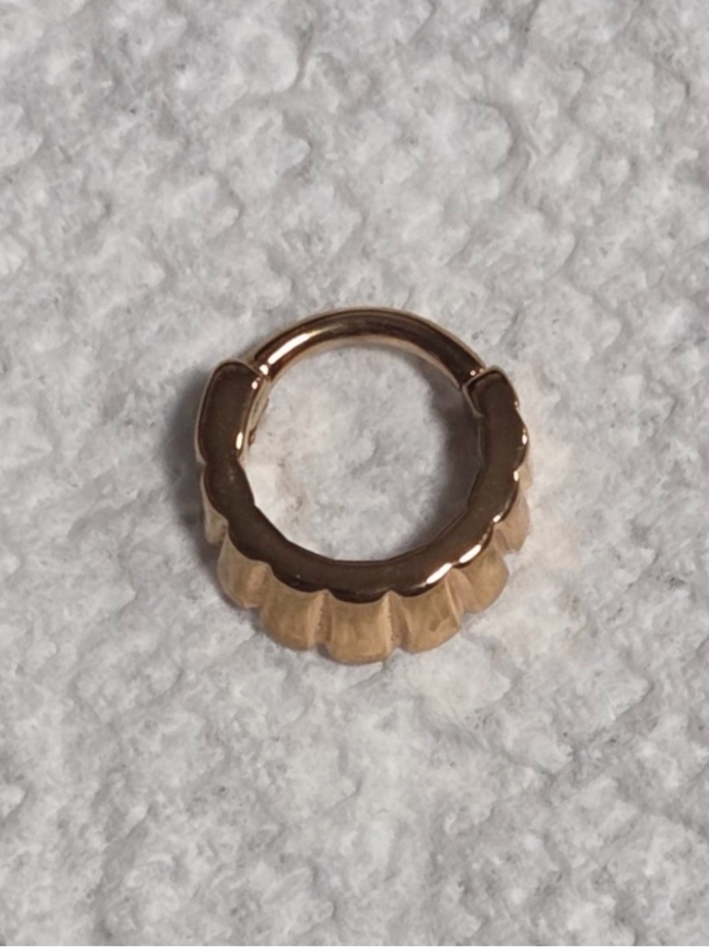 Rose Gold Septum Clicker Tether Jewelry “Nacia”14 gauge